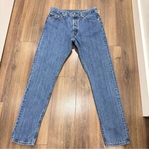 Levi's 501 Skinny 💯 %cotton women’s  Blue Slim Straight Jeans size 29x30
